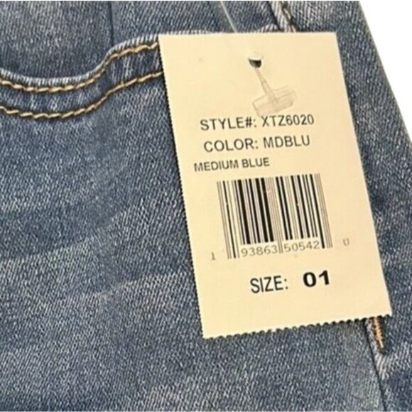 California Vintage Jeans Shorts Boy's Size 1 Blue Elastic Waist & Drawstring NWT - Picture 6 of 6